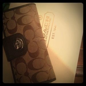 Coach Legacy Signature Slim Envelope Wallet Coach Legacy Signature Slim Envelope Wallet