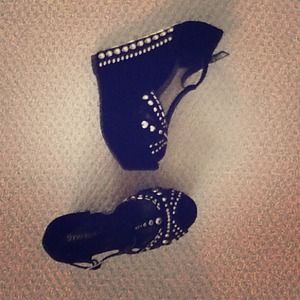 Shoes - Black wedge platforms with studded details NEW Shoes - Black wedge platforms with studded details NEW
