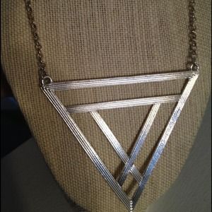 Abstract Triangle Statement Necklace Bib Abstract Triangle Statement Necklace Bib