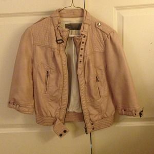 Soft mauve pink ZARA leather jacket Soft mauve pink ZARA leather jacket