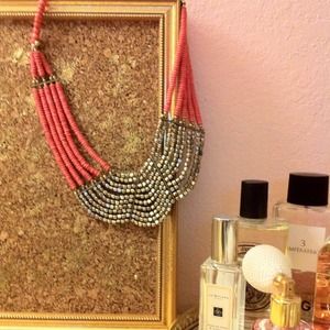 Jewelry - ✨REDUCED! - Coral beaded bib necklace Jewelry - ✨REDUCED! - Coral beaded bib necklace