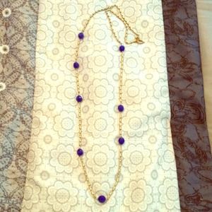 J.Crew long Blue and Gold Necklace J.Crew long Blue and Gold Necklace