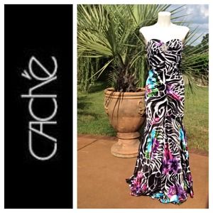 REDUCEDCache Floral zebra print gown SZ 2. NWT REDUCEDCache Floral zebra print gown SZ 2. NWT