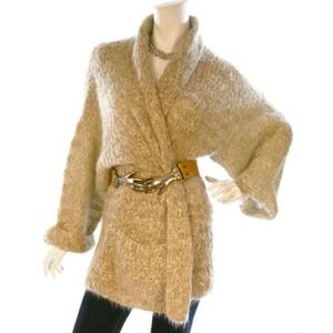 Vintage 70's Taupe Mohair Cardigan Vintage 70's Taupe Mohair Cardigan
