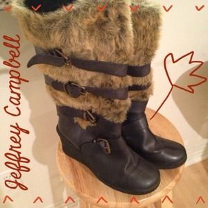 Jeffrey Campbell Furry Wedge Boots Jeffrey Campbell Furry Wedge Boots