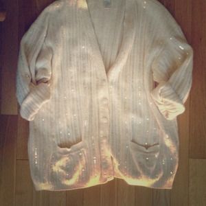 Vintage Sweaters - Vintage Silk and Sequin Oversized Cardigan Vintage Sweaters - Vintage Silk and Sequin Oversized Cardigan