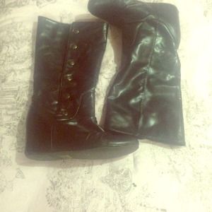 Aldo black hidden wedge boots Aldo black hidden wedge boots