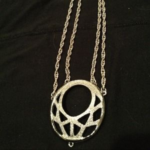 Silver Art Deco necklace. Silver Art Deco necklace.