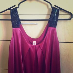 Pink cocktail dress with sequence straps Pink cocktail dress with sequence straps
