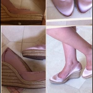 Pedro Garcia NEW Wedge Pink/Peach Shoes, Size 37