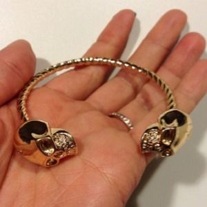 Gold Twisted Skull Bracelet Gold Twisted Skull Bracelet