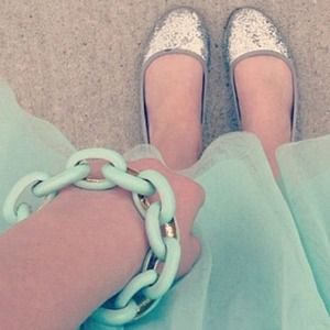 Mint Enamel Link Bracelet Mint Enamel Link Bracelet
