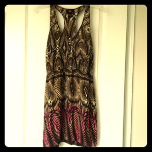 Brown and Pink Tribal Dress Brown and Pink Tribal Dress