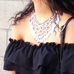 Silver-tone statement necklace Silver-tone statement necklace