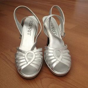 Vintage Silver Ankle Strap Heels Vintage Silver Ankle Strap Heels