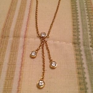Faux Gold and Rhinestone Necklace Faux Gold and Rhinestone Necklace