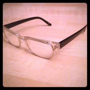 Black and clear glasses. Black and clear glasses.