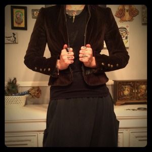 Alice & Olivia Velvet &Leather Blazer Alice & Olivia Velvet &Leather Blazer