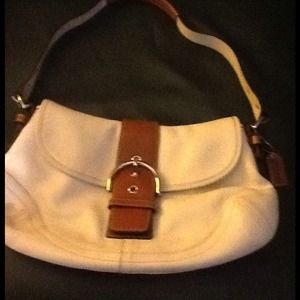 Coach white/rust leather Soho bag Coach white/rust leather Soho bag