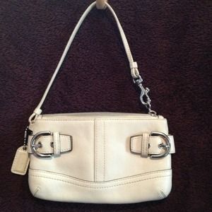 Ivory Leather Coach Clutch Ivory Leather Coach Clutch