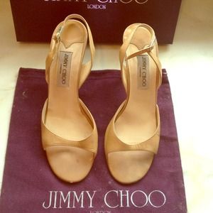 Beige leather Jimmy Choo heals Beige leather Jimmy Choo heals