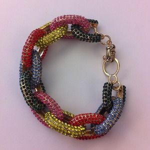 Multi Color Pave Link Bracelet Multi Color Pave Link Bracelet