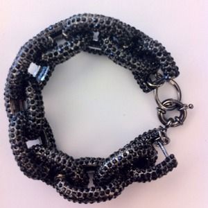 Black Crystal Pave Link Bracelet Black Crystal Pave Link Bracelet