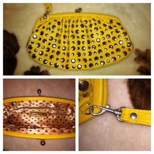 Studded clutch with attachable wristlet Studded clutch with attachable wristlet