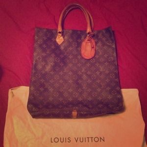Vintage Louis Vuitton Sac Plat Monogram Tote Bag Vintage Louis Vuitton Sac Plat Monogram Tote Bag