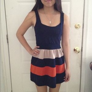 BUNDLEDColor block Striped Mini Dress BUNDLEDColor block Striped Mini Dress