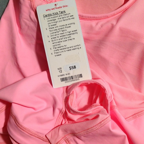 lululemon athletica Tops - Lululemon Cardio Kick Tank Bleached Coral 3 lululemon athletica Tops - Lululemon Cardio Kick Tank Bleached Coral 3
