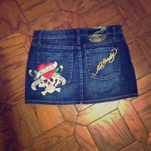 Ed Hardy denim skirt Ed Hardy denim skirt