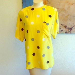 Silky Big Polka Dot Vintage Blouse Silky Big Polka Dot Vintage Blouse