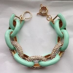 Mint/Pave Link Bracelet Mint/Pave Link Bracelet