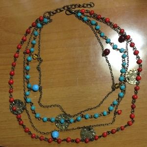 Multicolored Beads & Chains Necklace✨ Multicolored Beads & Chains Necklace✨