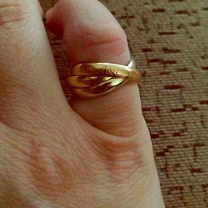 Cartier size 6 gold three tone ring Cartier size 6 gold three tone ring