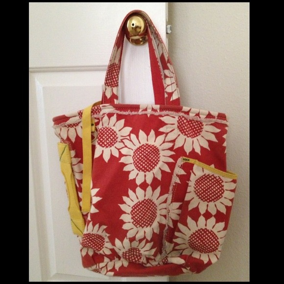 Lucky Brand 🌻Lucky Brand Canvas Sunflower Tote Beach Bag from