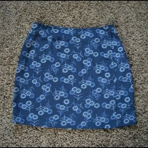 Cute navy flowered wrap skirt Cute navy flowered wrap skirt