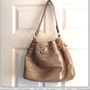 Wow! Elaine Turner Gold Alexis Leather Handbag Wow! Elaine Turner Gold Alexis Leather Handbag