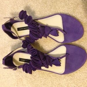 Zara Purple Ruffle Sandal Zara Purple Ruffle Sandal