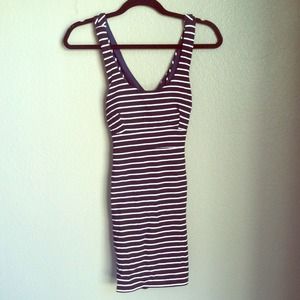 Navy blue and white striped dress Navy blue and white striped dress