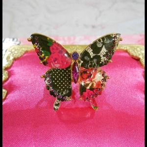 Betsey Johnson patchwork butterfly ring size 7 Betsey Johnson patchwork butterfly ring size 7