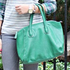SOLD -Green Faux-Leather Satchel from Nordstrom BP SOLD -Green Faux-Leather Satchel from Nordstrom BP