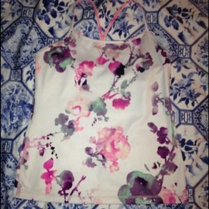 REDUCEDPink Floral Lululemon Tank Top REDUCEDPink Floral Lululemon Tank Top