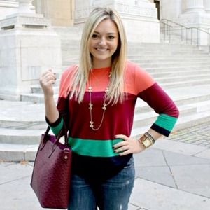 J.Crew Colorblock Stripe Tee 3/4 J.Crew Colorblock Stripe Tee 3/4
