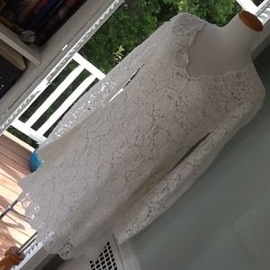 Stunning DVF white lace dress or cover up! Fab! Stunning DVF white lace dress or cover up! Fab!
