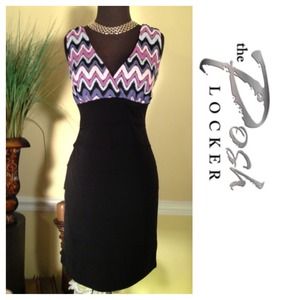 Chevron knit dress by VOIR VOIR