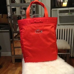 Lacoste Handbags - Lacoste 'Antares' Vertical Tote Bag Orange Lacoste Handbags - Lacoste 'Antares' Vertical Tote Bag Orange
