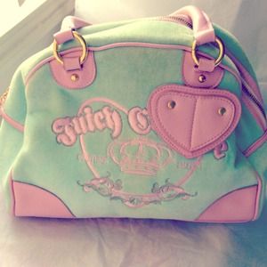 Juicy Couture Mint & Pink Bowler Bag Juicy Couture Mint & Pink Bowler Bag
