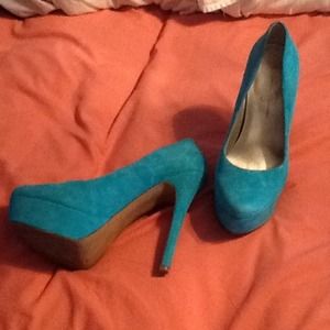 Jessica Simpson authentic light teal suede pumps Jessica Simpson authentic light teal suede pumps